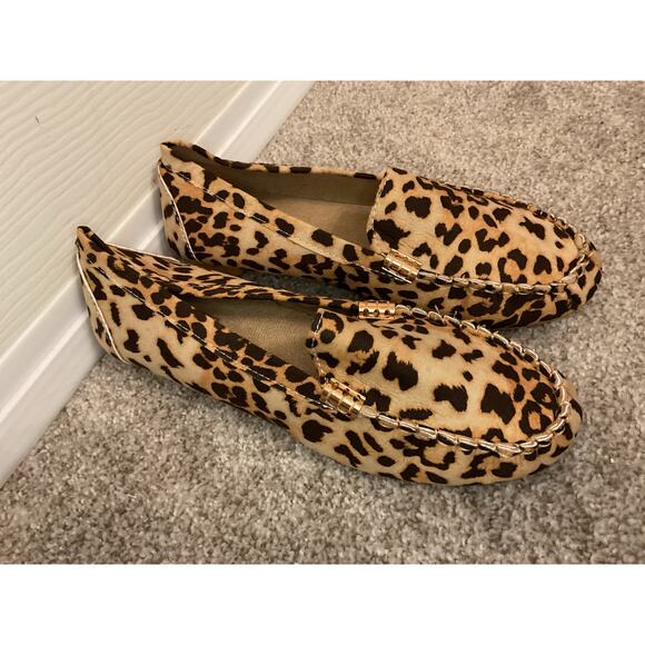 NIB XIUXIAN Leopard Print Casual Canvas Slip-On Loafers, sz 40 - Picture 6 of 10